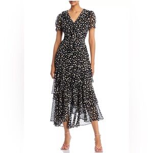Karl Lagerfeld Floral Ruffle Maxi Dress